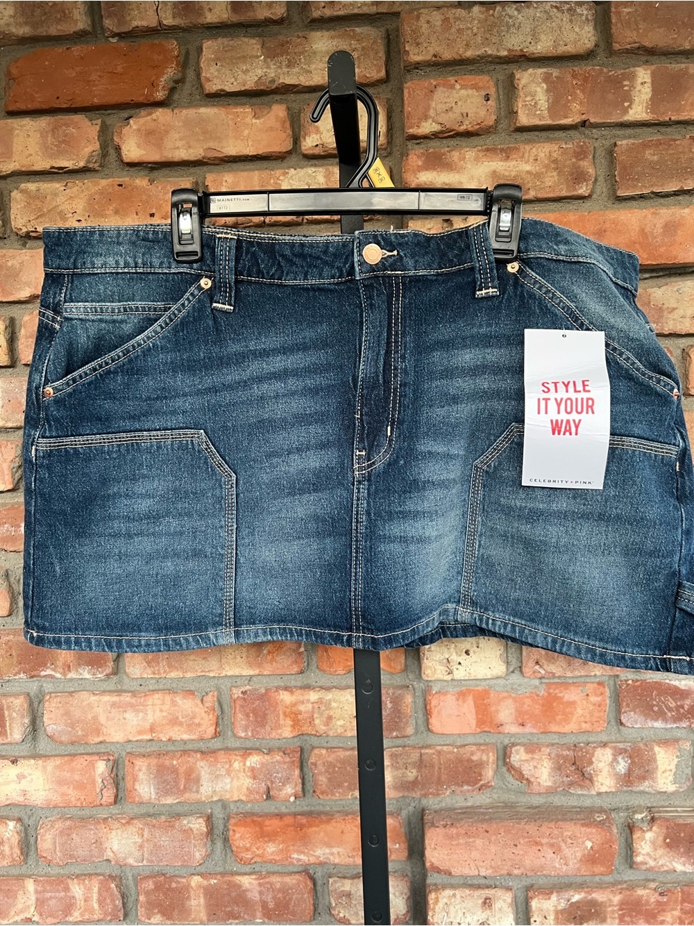 No Boundaries Dk Blue Denim Mini Skrt sz 20 new w/ tags. 5 pocket w/ hammer hang